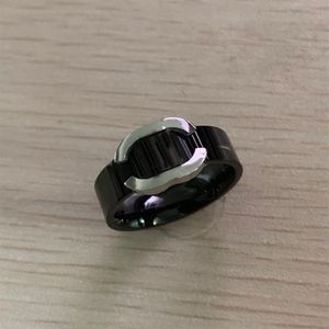 Top Quality Luxury Brand Ring Vintage Color Stainless Steel Women Designer Couple Rings Without Box2771