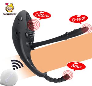 Erwachsene Wireless Remote Penis Ring Vibrator Männlich Verzögerung Ejakulation Klitoris Stimulator Cock Ring Paar Produkte shop Q05085591647