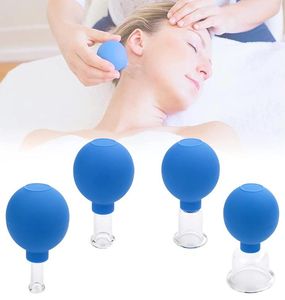 Gesichts-Schröpfen-Set, Gesichtsmassagegerät, Silikon- und Glas-Vakuum-Schröpfgerät für die Hautstraffung des Körpers, chinesisches Therapie-Massage-Tool2909382