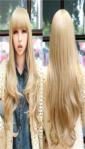 WoodFestival women wig with bangs long curly blonde wigs natural heat resistant synthetic fiber hair wavy fashion5710325