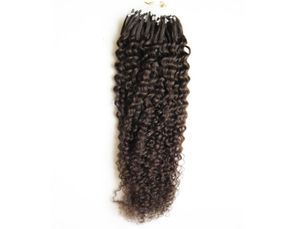 10Quot26quot Micro Ring Loop Hair Extensions 100s Kinky Curly Micro Loop Human Hair Extensons 100G Kinky Curly Micro Link HA8603865