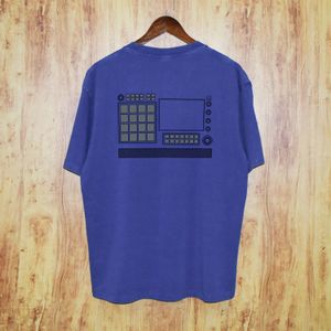 Hip Hop Vintage Grafik Rap Tee T-Shirt Gömlekler Kısa Kollu Mavi Erkek Mürettebat Boyun Tasarımcısı Tee Top Pamuklu Gündelik T-Shirts S-2XL