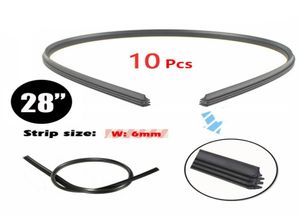 10pc 28 6mm Silicone Universal Frameless Windshield Wiper Blade Refill Trucks Högkvalitativ lämplig för bilar7479809