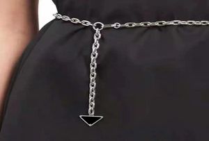 Pasek łańcuchowy dla kobiet projektantki luksusowe pasy talii trójkąt ogniwa damskie sukienki