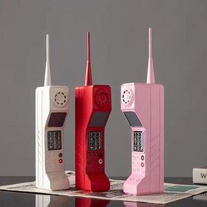 Bar Retro Vintage Telefon Modeli Ev Dekorasyon El Sanatları Süsler Kahve Dükkanı Dekorasyonu Retro Masaüstü El Telefon El Sanatları 240102