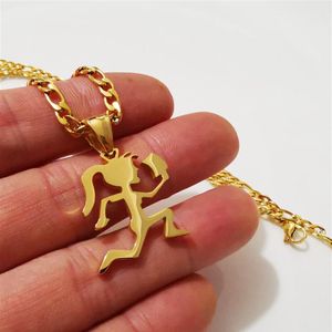 mädchen stil Frauen Edelstahl Anhänger Jugallo Hatchetman Hatchet Man Charms MINI Kleine Halskette ICP Schmuck Silber Gold b3428