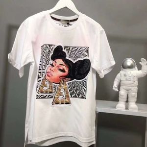 Luxo Fendis designer T-shirt logotipo popular marca roupas femininas respirável bonito moda menina mulher Fendis Label manga curta