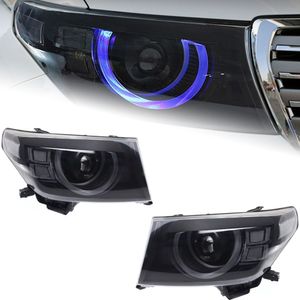 LED-strålkastare för Toyota Land Cruiser 2007-2015 LC200 CAR FRONT LIGHTS DRL DAYTIME LIGHTS LED Projector Lens Signal Lamp