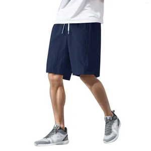 Herren-Hosen, Sommer-Shorts für Herren, weich, bequem, einfarbig, mit Kordelzug, Outdoor-Sport, Fünf-Cent-Hose für Herren, Ropa Para Hombre