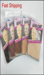 Deluxe Wig Cap 24 Birimler 12bags Saç Makinası Siyah kahverengi çorap astarı Snood Naylon Me Qylnyf Babyskirt2895351