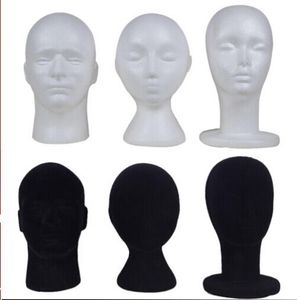 Styrofoam och sammet mannequin huvud hatt peruk hållare svart eller vit stativ display kvinnlig head1826616