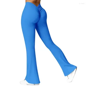 Damen Leggings Flare Scrunch Damen Lycra Sportstrumpfhose Frau Sportlich Push Up Yoga Hose Legging Levanta Bumbum Rosa Blau Braun