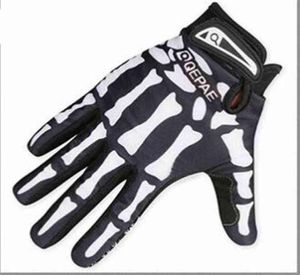 Mens Designer Biker Racing Gloves Summer Winter Five Fingers Gloves Finger Protected Skull Printed Breatble Gloves271D T220815854630738