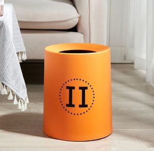 Light Luxury Trash Can Household High-End Living Room Bedroom Bathroom Toilet Kitchen without Lid Large Horn Wastebasket