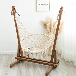 Camp Furniture Swing Indoor Home Outdoor Wiege Stuhl Innenhof Korb Massivholz Schaukel Freizeit Single Minimalistisch