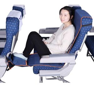 Camp Furniture Adjustable Footrest Hammock With Iatable Pillow Seat Cover For Planes Trains Buses5094002