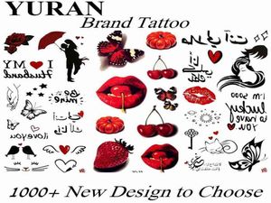 NXY tatuaggio temporaneo ciliegia labbra sexy adesivo per donne ragazze bambini bambini carta impermeabile farfalla tatuaggi body art finti 03303188491