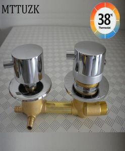 234 Ways Outlet Brass Mixing Valve Diverter Thermostatic Shower Faucets Temperature Mixer Control Bathroom Sets7537321