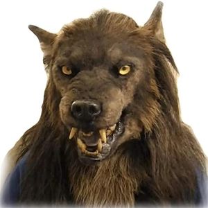 Masches Feste Masches Halloween Latex Wolf Head Mask Werewolf Washof Party Simulation Simulazione Wolf Head Mask Costume per auto da festa di Halloween