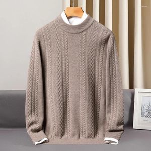 Suéteres masculinos chegada moda inverno puro cashmere suéter high-end grande jacquard malha tamanho s m l xl 2xl 3xl 4xl