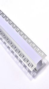 Perfil de alumínio embutido de luzes de barra LED para canto interno Perfil de alumínio de tira LED de parede embutida e Tshape de 61 mm de largura led al6583193