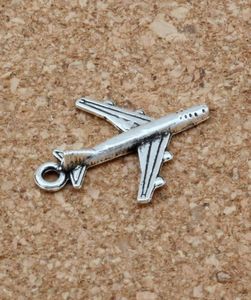 Pendenti con ciondoli in lega di aeroplano per creazione di gioielli Collana con bracciale Accessori fai da te 16x22mm Argento antico 200 pezzi A1152756256