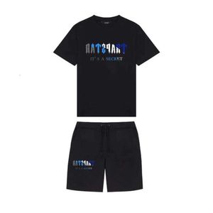 Summer TRAPSTAR Printed Cotton Tshirt Set Streetwear Trackuit Men' Sportwear Traptar T Shirt and Short cheap mac