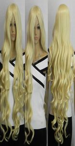 Super Long Light Blonde Wavy Bangs Cosplay Synthetic Hair Wig Cirka 1M1344435