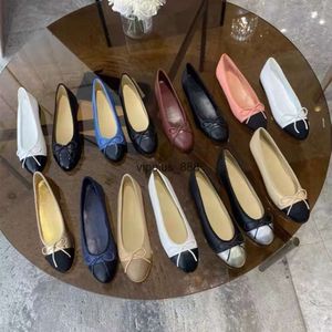 Women Chanele Classic Designer 100 ٪ Cowhide عالية الجودة باليه Flats Flats Shoes Fashion Women's Black Flats Sandals Leather Leather Lazyers Lazys