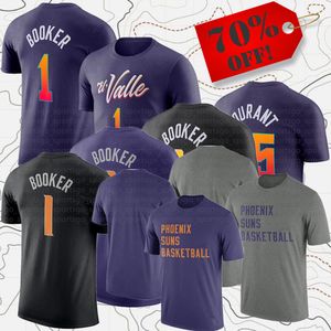 Erkekler Marka hayranları basketbol gömlekleri 1 Devin Bookers 35 Kevin Durants Tees Tees Yetişkin Lady Sport Kısa Kollu T-Shirt Amerikan Sokak Günlük Giysileri