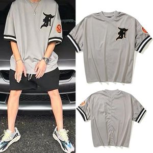 Koszule baseball t shirt mężczyzn marki marki krótkiego rękawów nowe letnie mesh t -koszule męskie menu swobodne krótkie rękawe tope na szyję koszulka koszulka homme