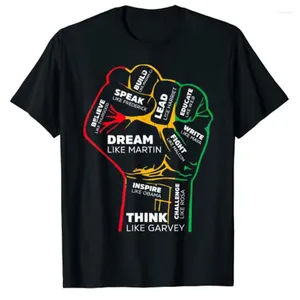 メンズTシャツインスピレーションブラックリーダーパワーフィストハンド歴史月Tシャツ女性のためのクールプレゼントアフリカ系アメリカ人グラフィックティートップ