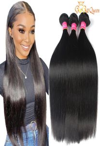 Indian Virgin Hair Straight Whole Indian Brasilian Straight Hair Weave Bunds obearbetade Indian Straight Virgin Human Hair E2936309