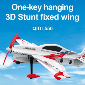 QIDI550 RC PLAN 2.4G Fjärrkontroll Flygplan Borstless Motor 3D Stunt Glider Epp Foam Flight Airplane Toy for Children Adults 231229