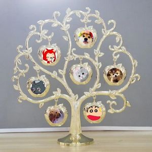 Levererar mode diy tom sublimering metall julprydnad Big Banyan Rose Pine Tree For Heat Transfer Press Family Tree Photo Frame