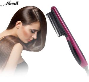 Pro LCD加熱電気イオン高速安全な髪のストレートナー抗静的セラミックストレートレーニングブラシ髪の毛セラミック7281409