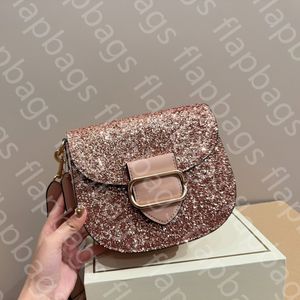 Högkvalitativ modebrev Casual Mini med Buckle Shoulder Star -paljetter Små Square Bag Luxury Bag Pures Crossbody Designer Bag Woman Handväska