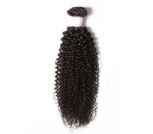 En bunt 830 -tums obearbetad indiskt hår lockigt mänskligt hår 100 brasilianska malaysiska peruvain afro hårförlängningar4939955