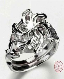 Handmade The Galadriel Nenya Charm White AAAA CZ Simulated stones S925 Sterling Silver Lady Wedding Ring Size 510 H220414151M9453745