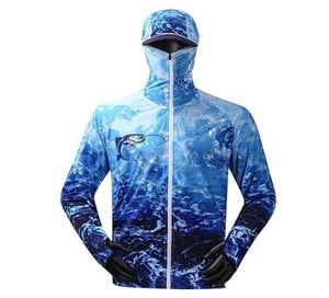 2023パフォーマンス釣りシャツの男性UPF 50 UV日焼け止めメッシュ冷却長袖釣り服2208151742264