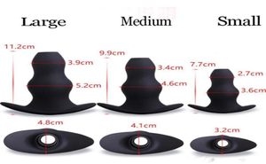 Hollow Butt Plug Anal Speculum Soft Silicone Buttplug G SPOT ANUS Plugs Enema Anal Cleaning Sex Toys for Men och W8570404