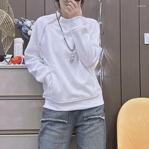 Women's Hoodies Spring Fashion Korean Edition Trend Splice Zipper Loose Versatile Round Neck Temperament Casual Long Sleeve Sweater