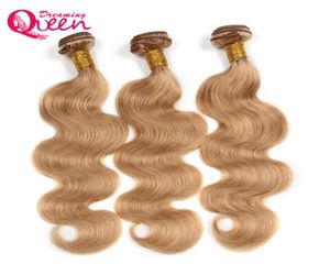 27 Honey Blonde Body Wave Ombre Brazilian Human Hair Weave Ombre Virgin Human Hair 3 Bundles Human Hair Extension Peruvian Malays5264164