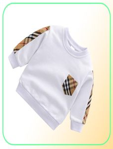 어린이 격자 무늬 스웨터 스프링 베이비 풀버 가을 스웨트 셔츠 스웨터 스웨터 탑 소년 여자 의류 4 스타일 261h8548654