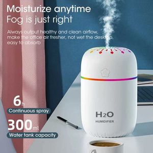 Luftfuktare 300 ml bärbar luftfuktare ColorLful Light Super Mini Firidifier med sprayer Anti-Torry Noisless Firidification