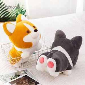 Animais super fofo rosa bunda ovo corgis cão brinquedo de pelúcia macio recheado japão figura shiba inu galês pembroke cães plushies abraço boneca para crianças q0