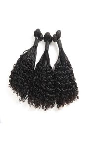 Brazilain Fumi Human Hair Wet and Wavy Curl 820Inch African Virgin Hair Extensions Fumi Wave Curly Natural Color2961138