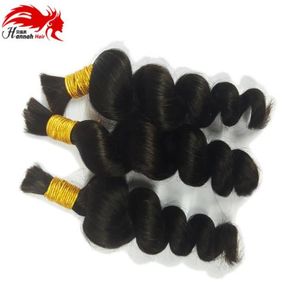 2017 Hannah Product Micro Mini Braiding Bulk Mycket bra kvalitet 3 Bunds 150 Gram Raw Human Hair Bulk Material Braid Whole1658361