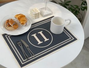 Fashion Cotton and Linen Placemat Waterproof Disposable Coffee Cup Mat Sense Tablecloth Kitchen Mat Table Tea Set 29x43cm
