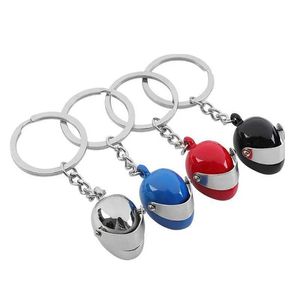 Personalized Motorcycle Helmet Small Gift Keychain Creative Car Advertising With Key Chain Pendant